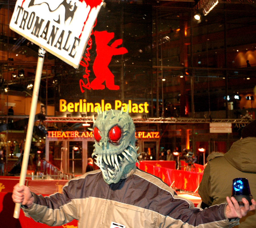 a Monster in front of the Berlinale Building