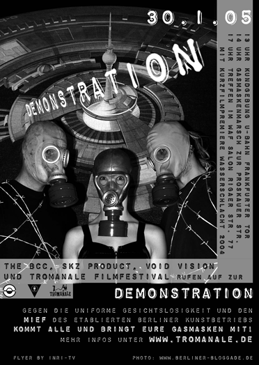 flyer for the gasmasken demo